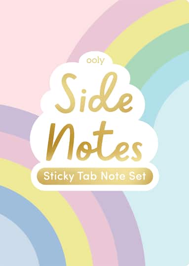 OOLY Side Notes Pastel Rainbows Sticky Tab Note Pad Set